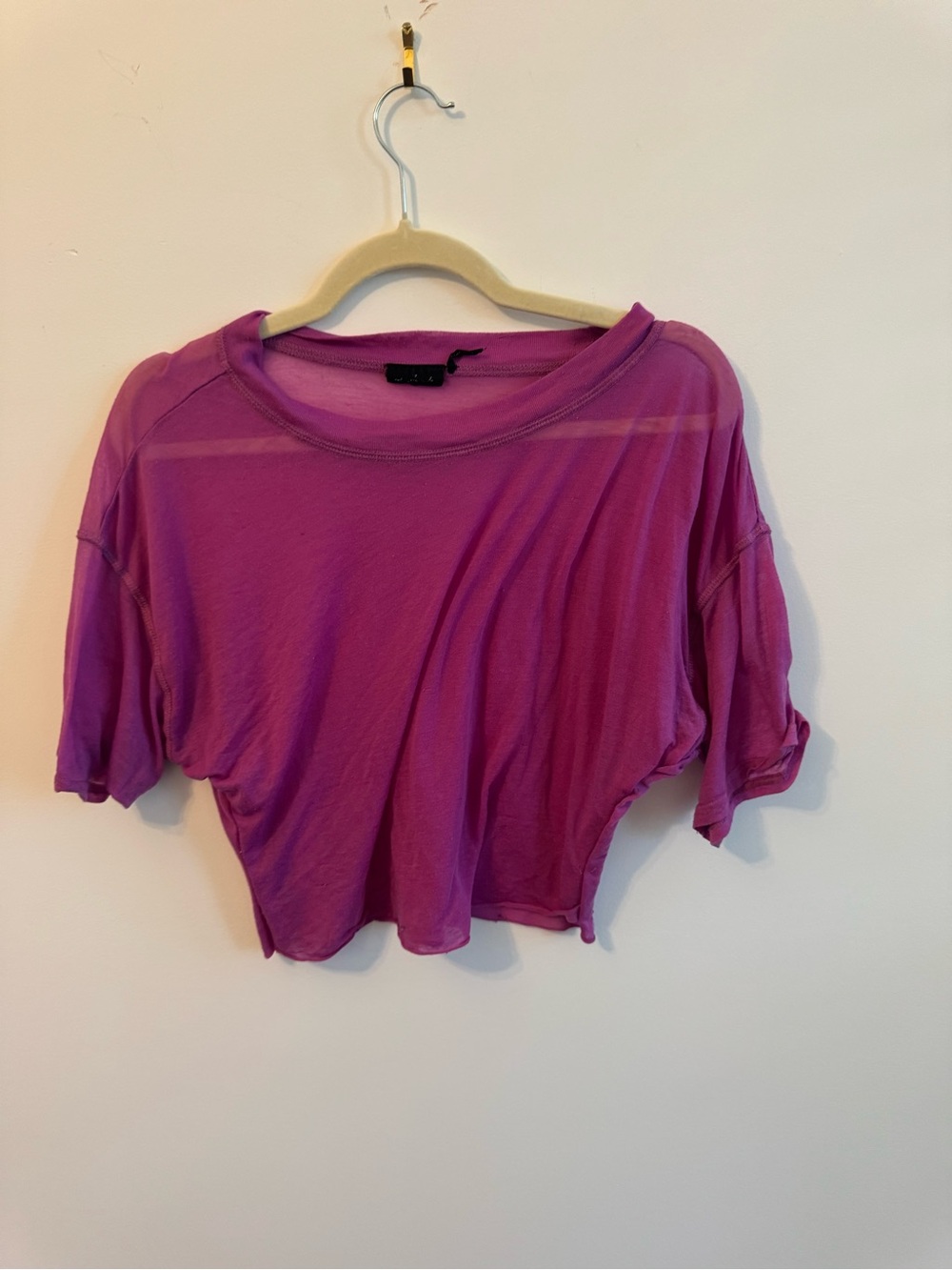 Urban Outfitters Magenta Boxy Crop Tee